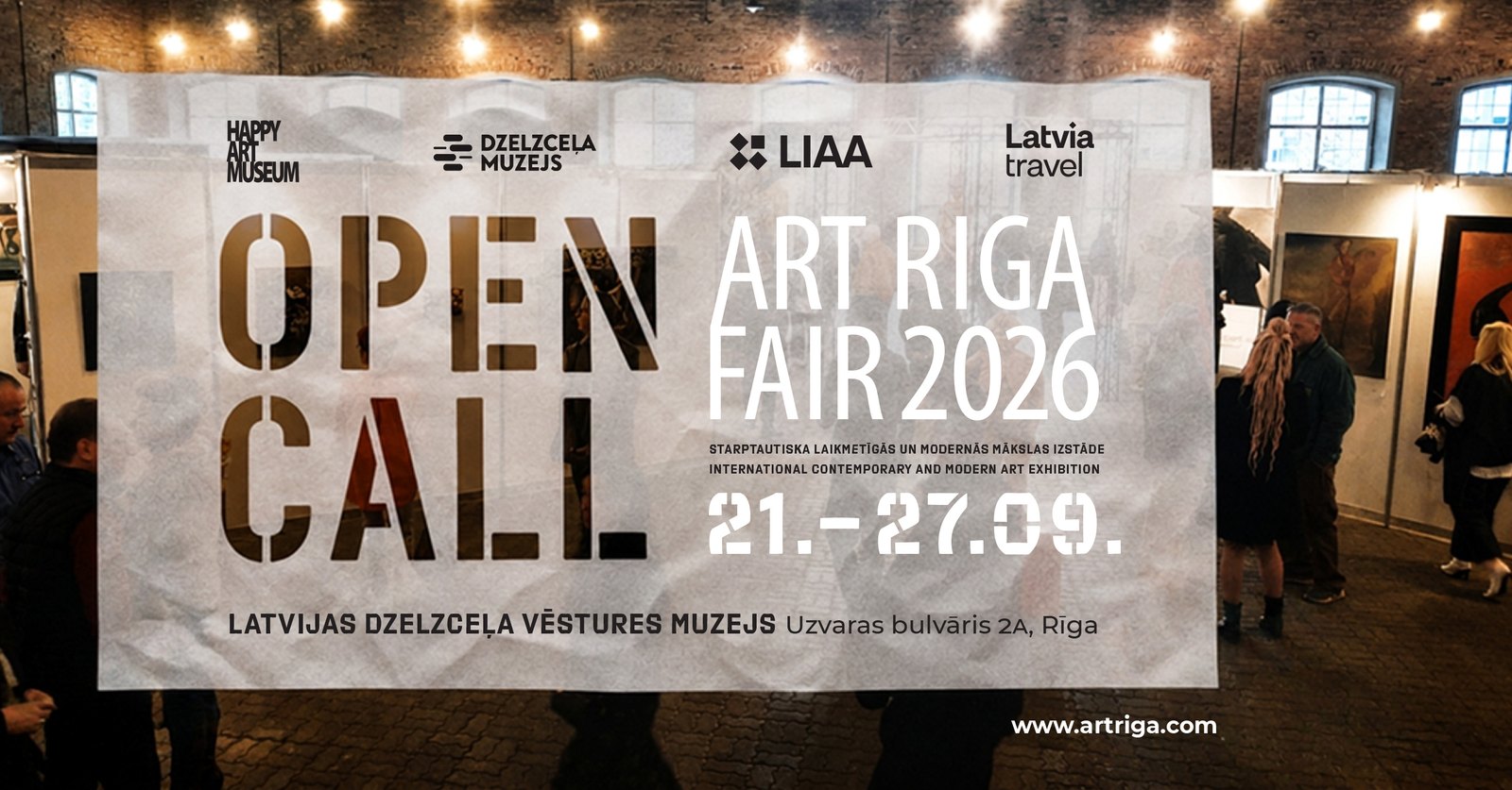 Art Riga Fair 2026 open call, international contemporary and modern art exhibition, 21–27 September, Latvian Railway History Museum